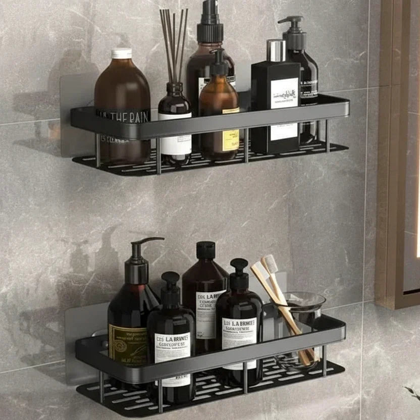 Bathroom Wall Shelf Drill-Free Adhesive Stainless Steel