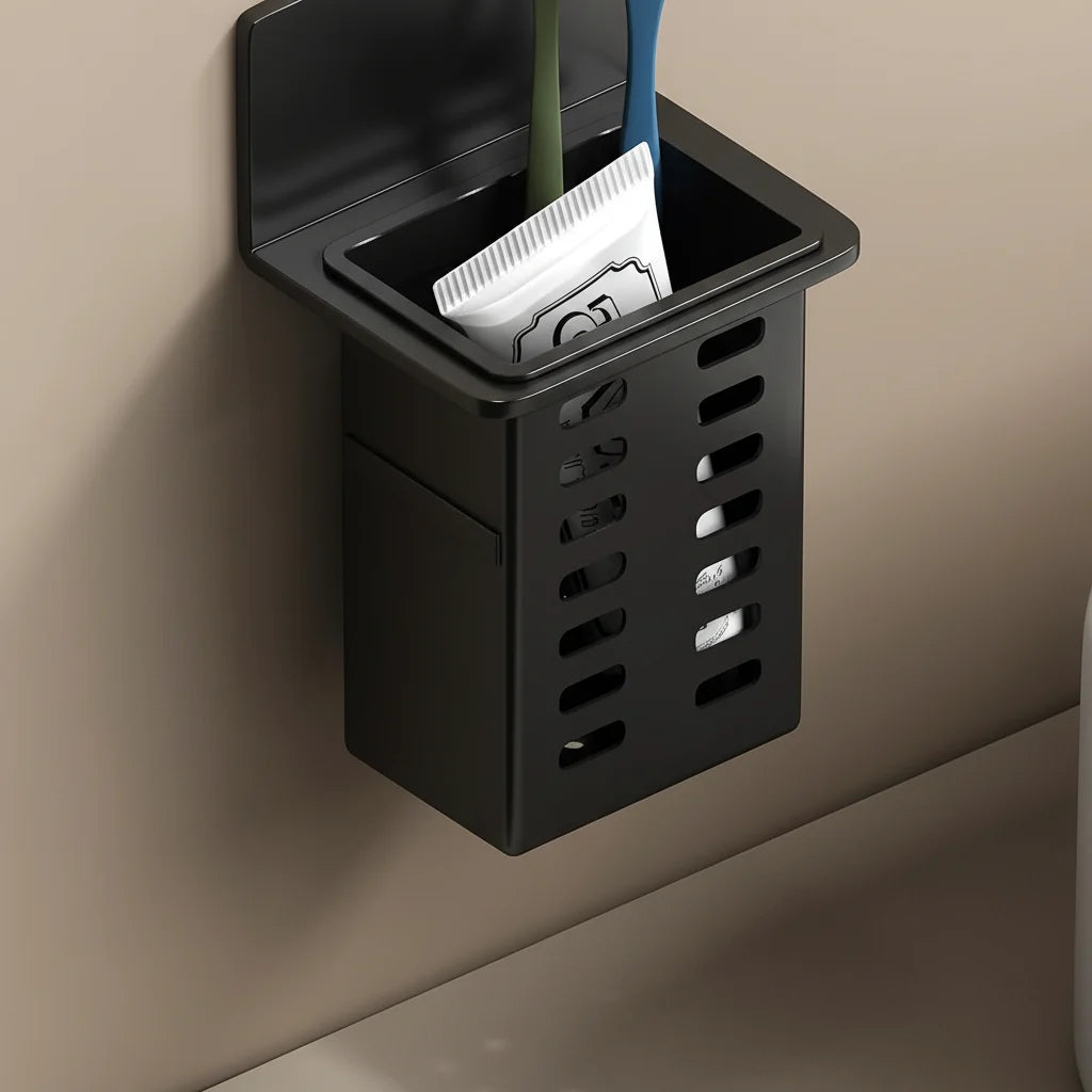 Bathroom Wall Shelf Drill-Free Self-Adhesive Space-Saving Drainage Holes