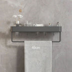 Bathroom Wall Shelf Integrated Towel Bar Moisture-Resistant