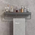 Bathroom Wall Shelf Integrated Towel Bar Moisture-Resistant