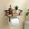 Bathroom Wall Shelf Metal Frame & Toilet Paper Holder