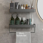 Bathroom Wall Shelf Metal Wall-Mounted Space-Saving