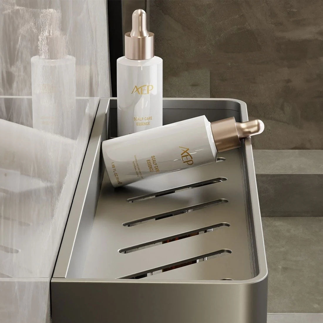 Bathroom Wall Shelf Metal Wall-Mounted Space-Saving