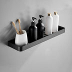Bathroom Wall Shelf Moisture-Resistant Matte Black Aluminum