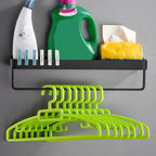 Bathroom Wall Shelf Moisture-Resistant Matte Black Aluminum