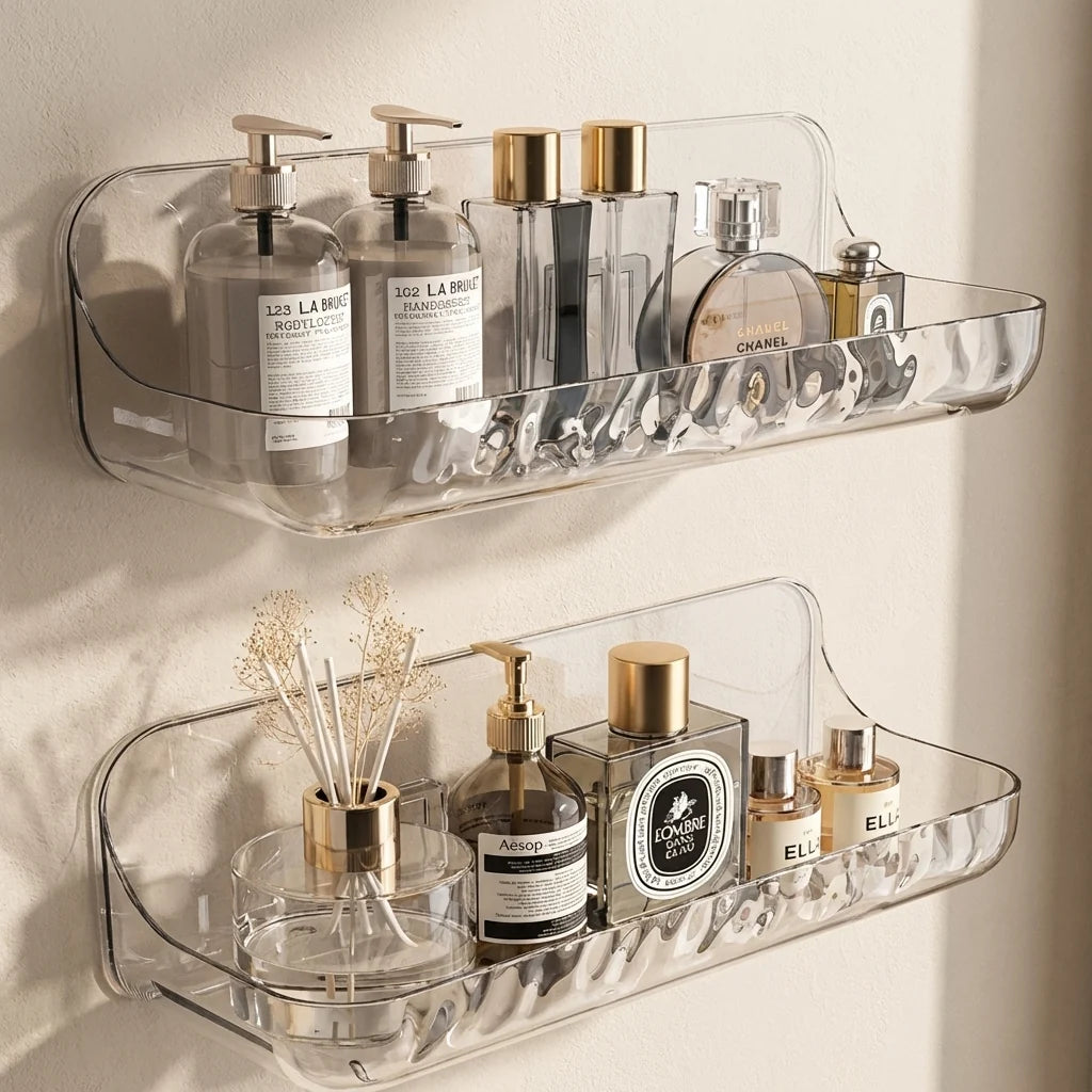 Bathroom Wall Shelf Self-Adhesive No-Drill 5kg Load