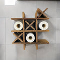 Bathroom Wall Shelf Solid Pine Cross Compartments