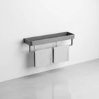 Bathroom Wall Shelf Space-Saving With Towel Bar