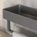 Bathroom Wall Shelf Space-Saving With Towel Bar