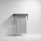 Bathroom Wall Shelf Space-Saving With Towel Bar