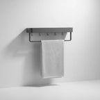 Bathroom Wall Shelf Space-Saving With Towel Bar
