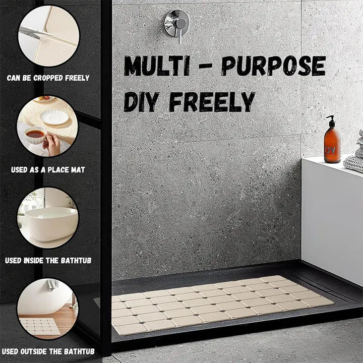 Bathtub Mat Non-Slip Silicone Suction Cups & Drain Holes