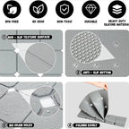Bathtub Mat Non-Slip Silicone Suction Cups & Drain Holes