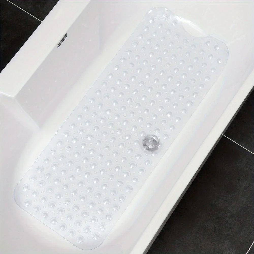 Bathtub Mat Non-Slip Suction Cup Grip Quick-Drain Design