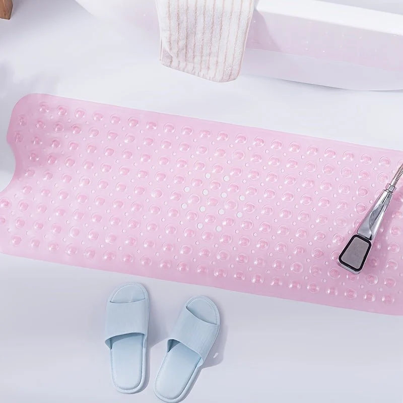 Bathtub Mat Non-Slip Suction Cup Grip Quick-Drain Design