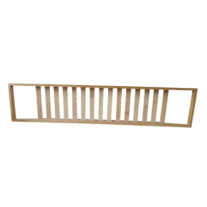 Bathtub Organizer Tray Bamboo Slatted Drainage Ergonomic Handles