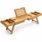 Bathtub Tray Expandable Bamboo Tablet & Drink Slots