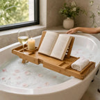 Bathtub Tray Expandable Bamboo Tablet & Drink Slots
