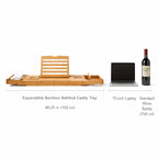 Bathtub Tray Expandable Bamboo Tablet & Drink Slots