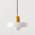 Bauhaus Geometric Colored Glass Pendant Light (Adjustable Suspension)