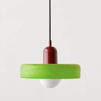Bauhaus Geometric Colored Glass Pendant Light (Adjustable Suspension)