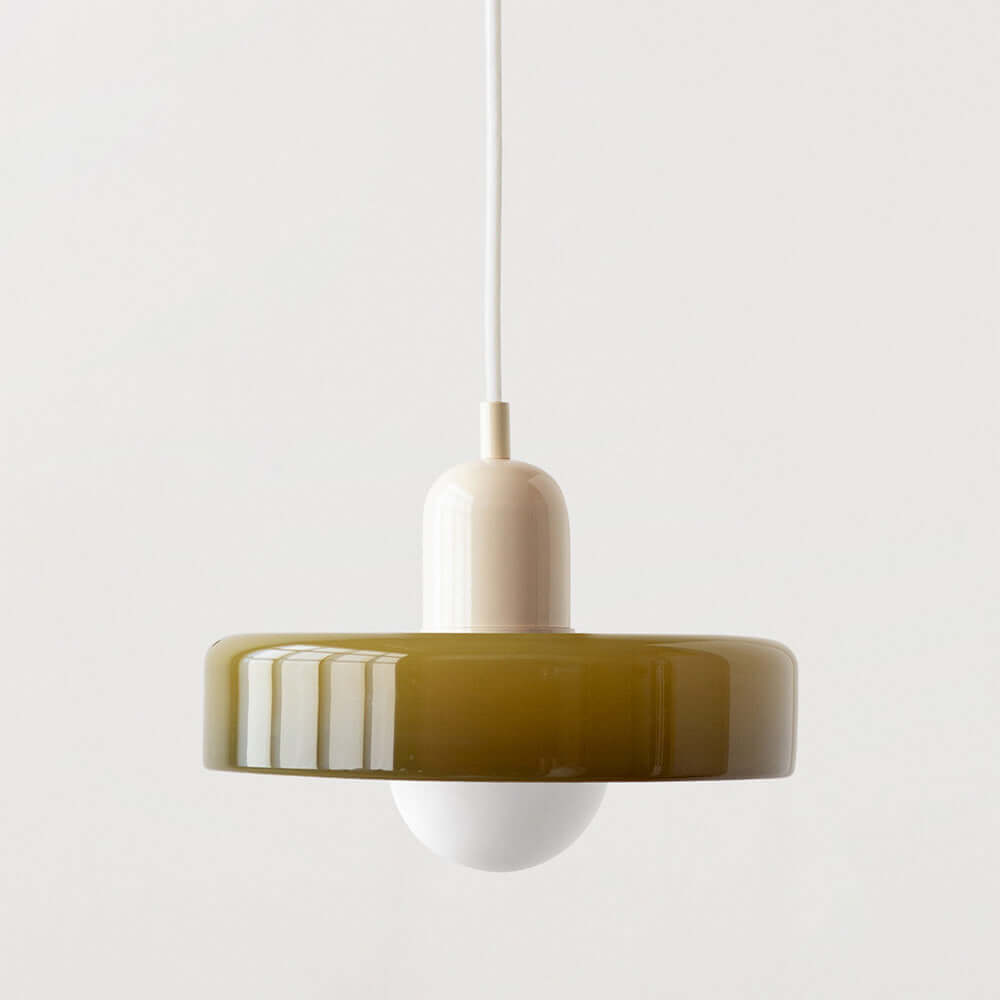 Bauhaus Geometric Colored Glass Pendant Light (Adjustable Suspension)