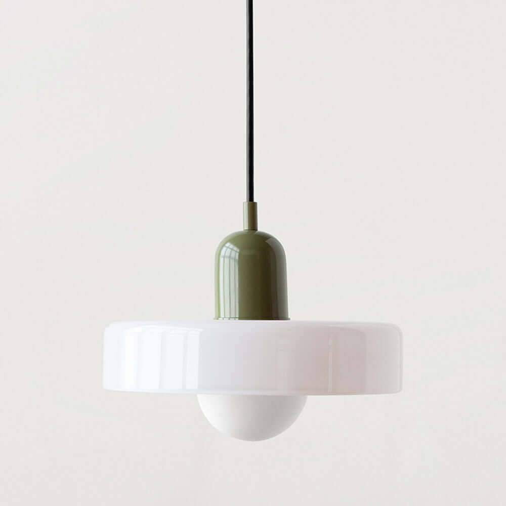 Bauhaus Geometric Colored Glass Pendant Light (Adjustable Suspension)