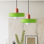Bauhaus Geometric Colored Glass Pendant Light (Adjustable Suspension)