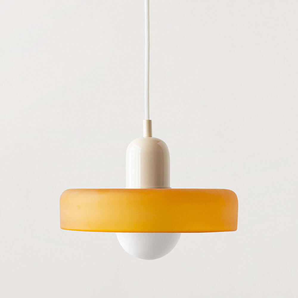 Bauhaus Geometric Colored Glass Pendant Light (Adjustable Suspension)