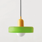 Bauhaus Geometric Colored Glass Pendant Light (Adjustable Suspension)