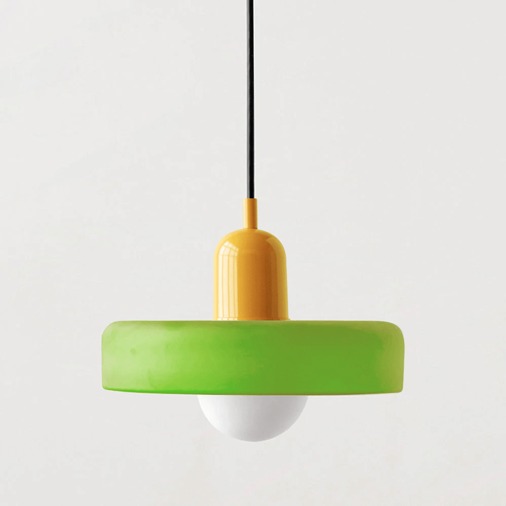 Bauhaus Geometric Colored Glass Pendant Light (Adjustable Suspension)