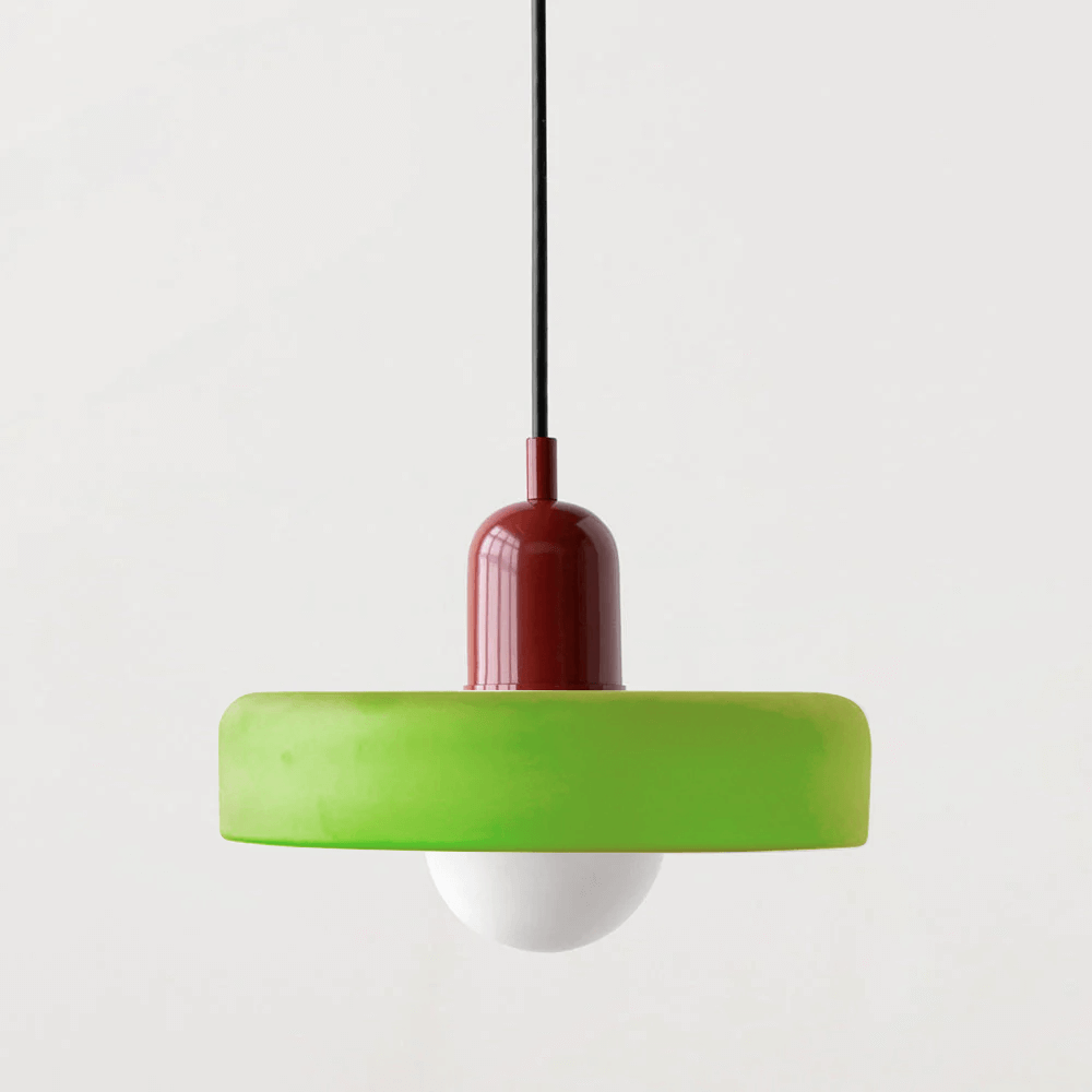 Bauhaus-Inspired Dimmable Colored Glass Pendant Light