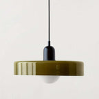 Bauhaus-Inspired Dimmable Colored Glass Pendant Light