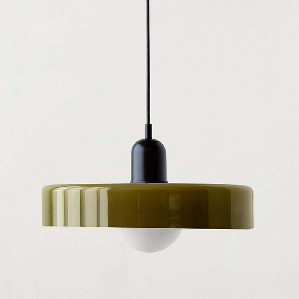 Bauhaus-Inspired Dimmable Colored Glass Pendant Light