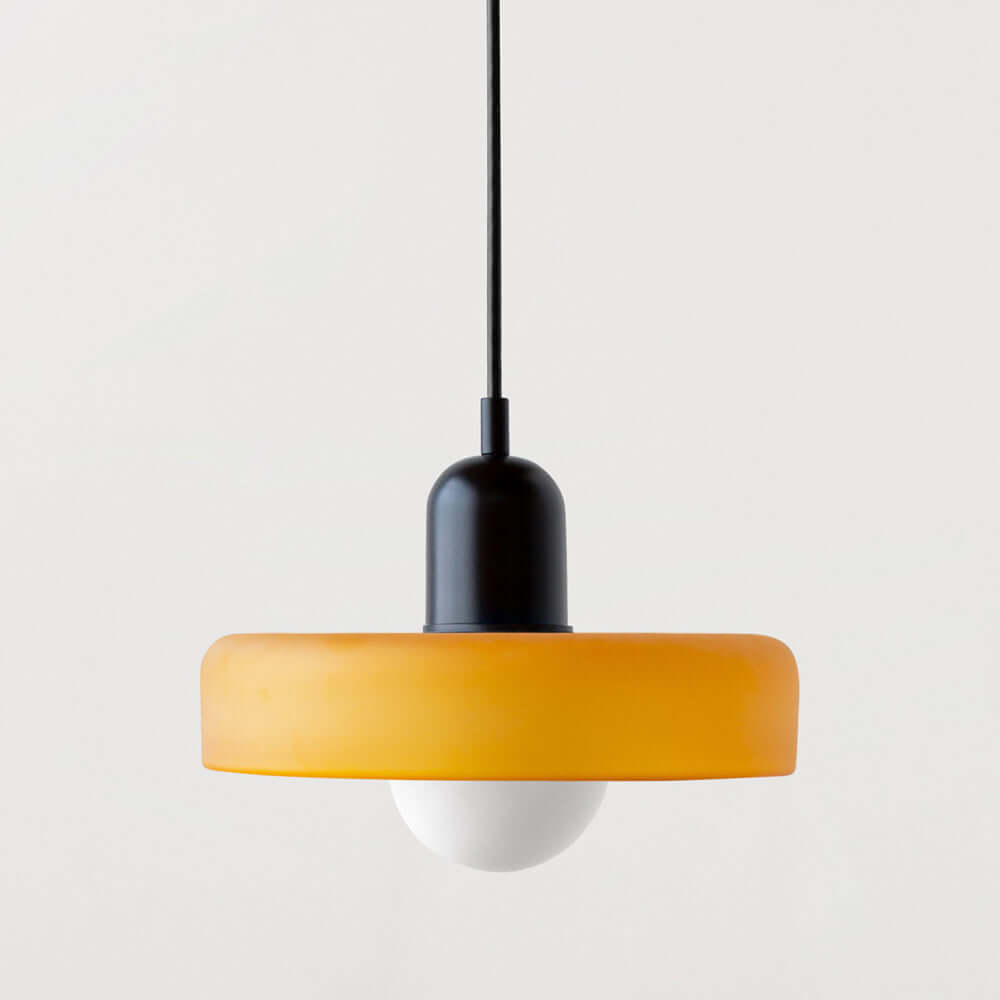 Bauhaus-Inspired Dimmable Colored Glass Pendant Light