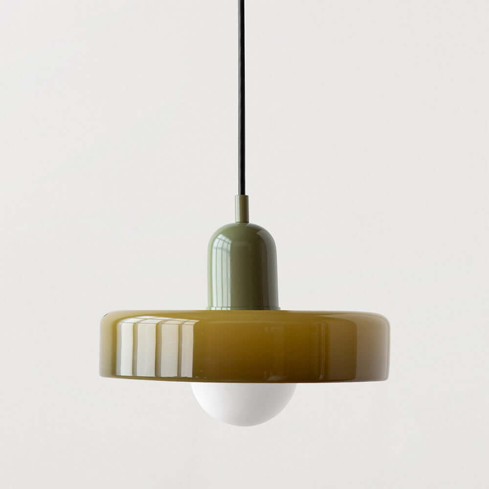 Bauhaus-Inspired Dimmable Colored Glass Pendant Light