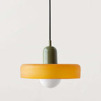 Bauhaus-Inspired Dimmable Colored Glass Pendant Light