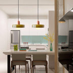 Bauhaus-Inspired Dimmable Colored Glass Pendant Light
