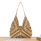 Beach Bag Crochet Woven Boho Spacious Lightweight