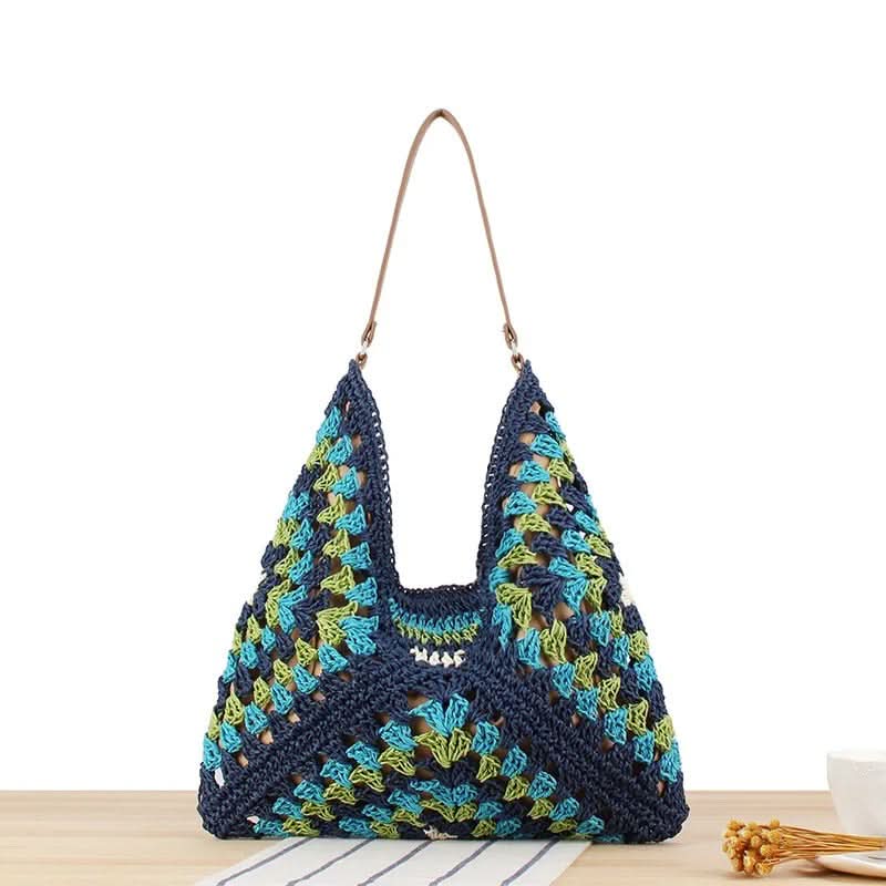Beach Bag Crochet Woven Boho Spacious Lightweight