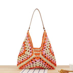 Beach Bag Crochet Woven Boho Spacious Lightweight