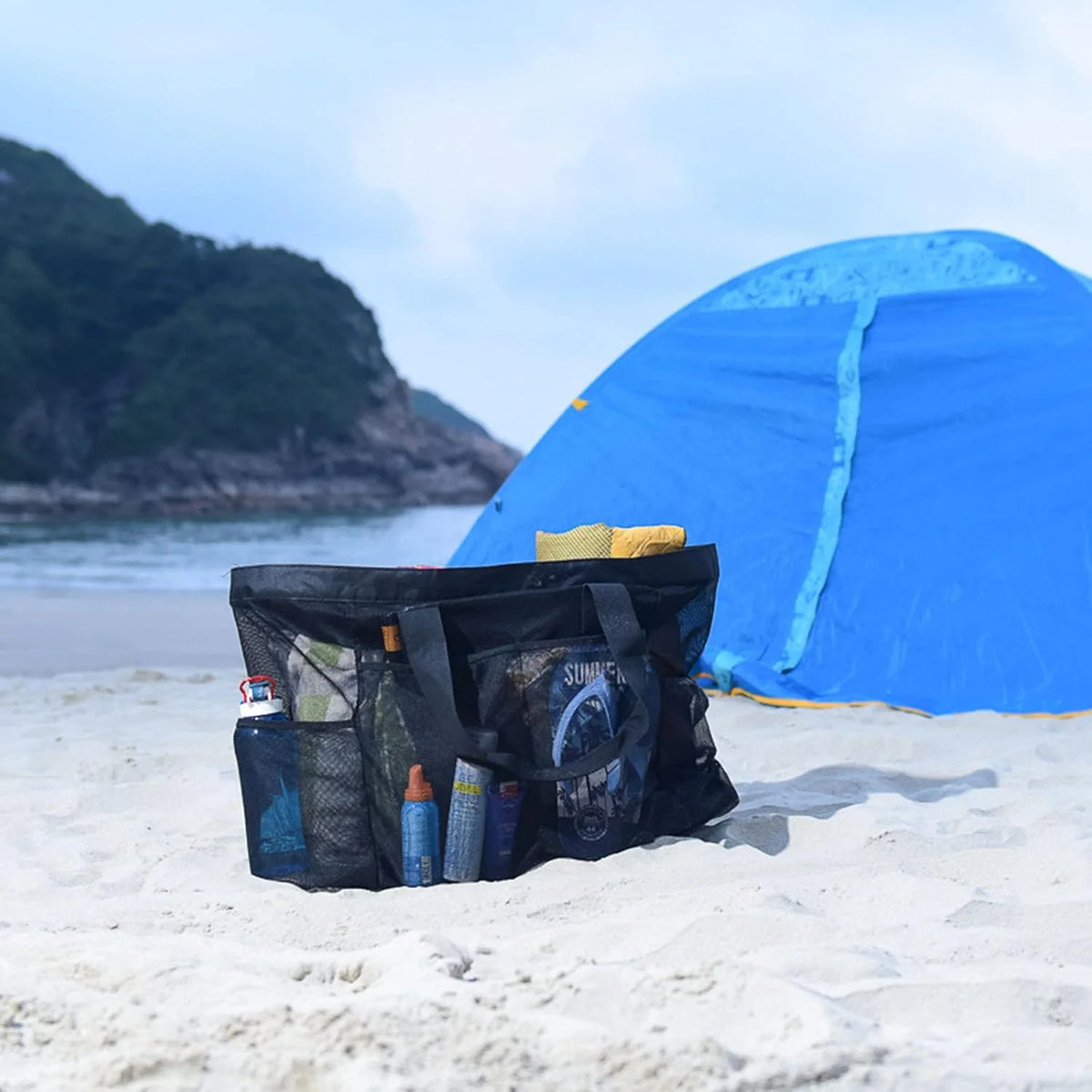 Beach Bag Extra Large Sand-Free Mesh Water-Resistant Bottom