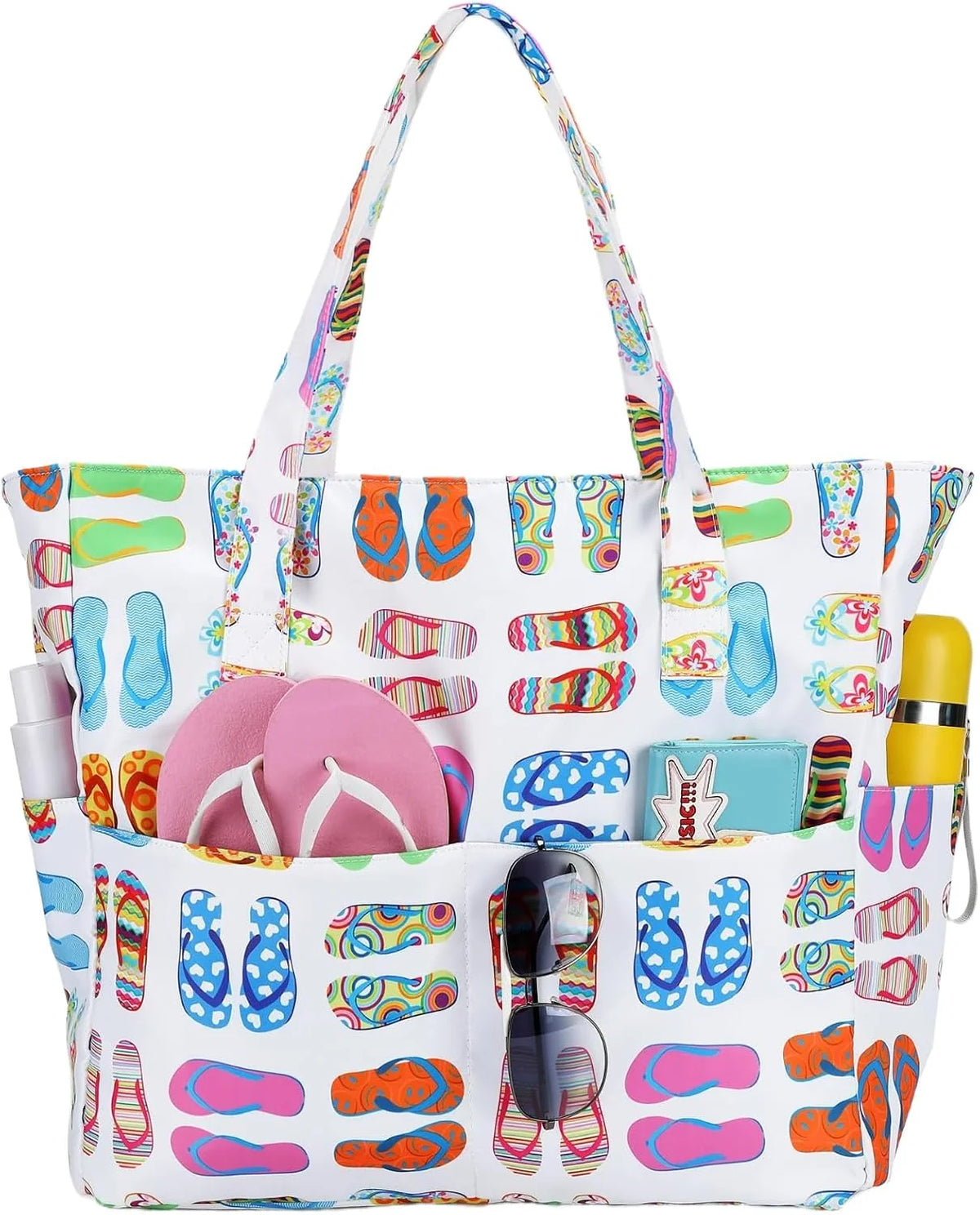 Beach Bag Extra Large Wet Compartment Multiple Pockets