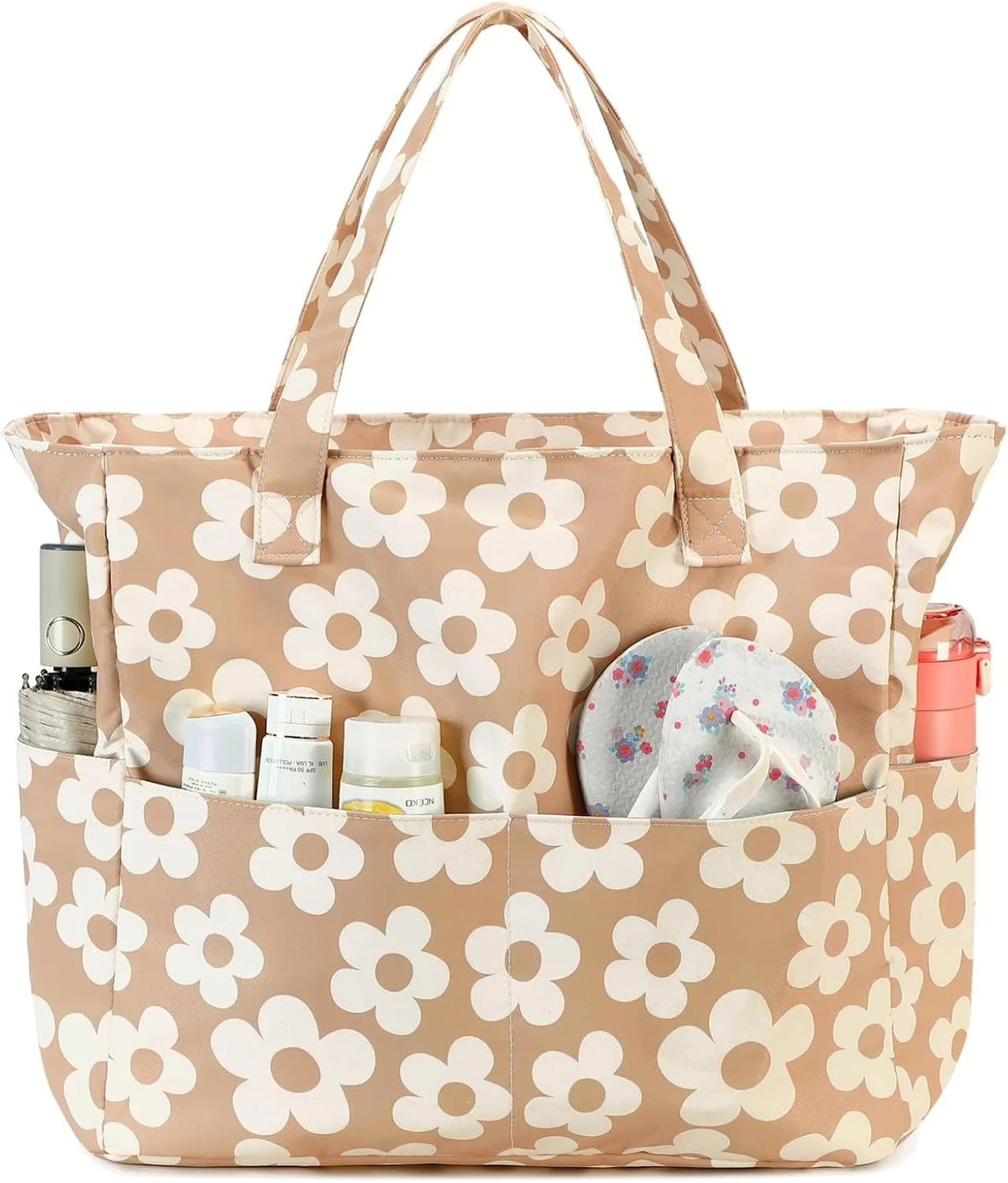 Beach Bag Extra Large Wet Compartment Multiple Pockets