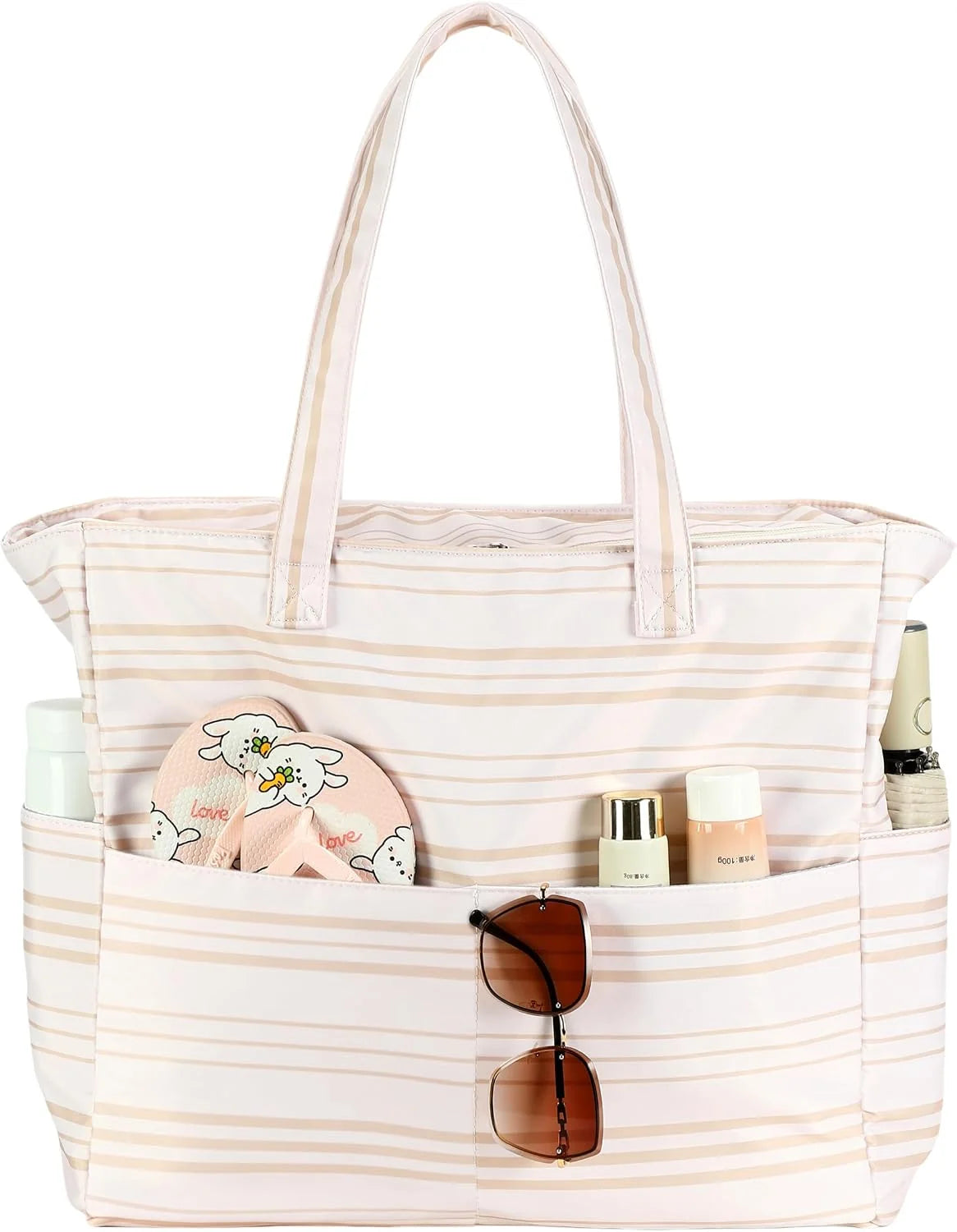 Beach Bag Extra Large Wet Compartment Multiple Pockets
