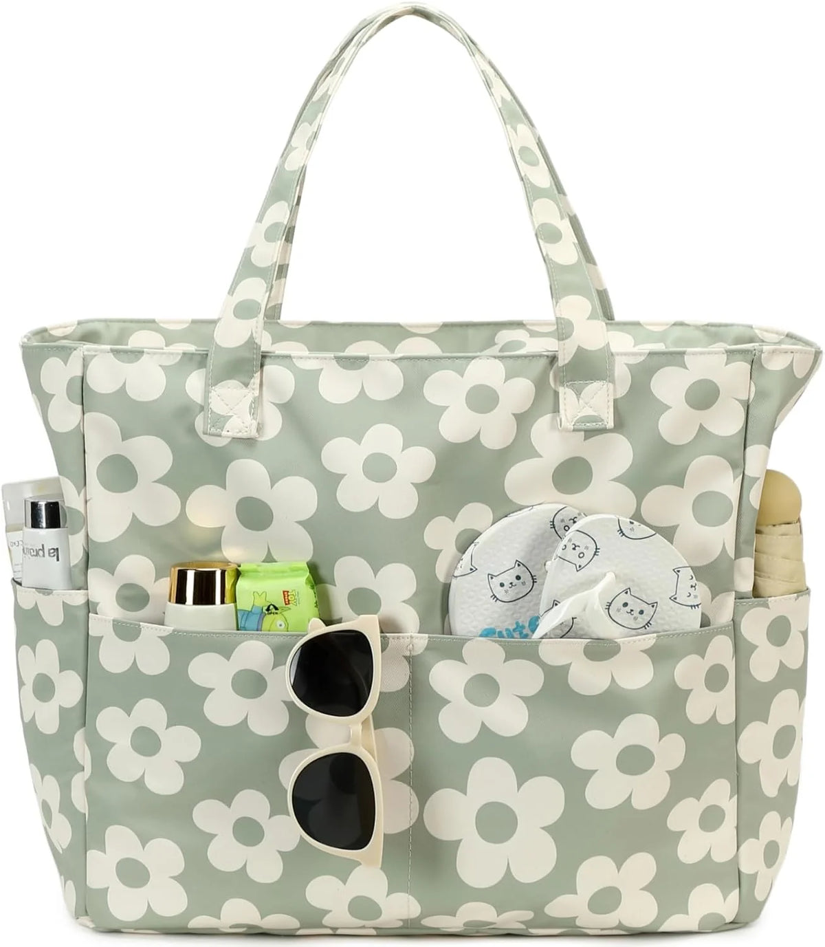 Beach Bag Extra Large Wet Compartment Multiple Pockets