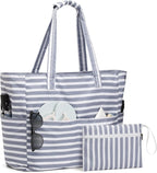 Beach Bag Waterproof & Sandproof Foldable Separate Wet Compartment
