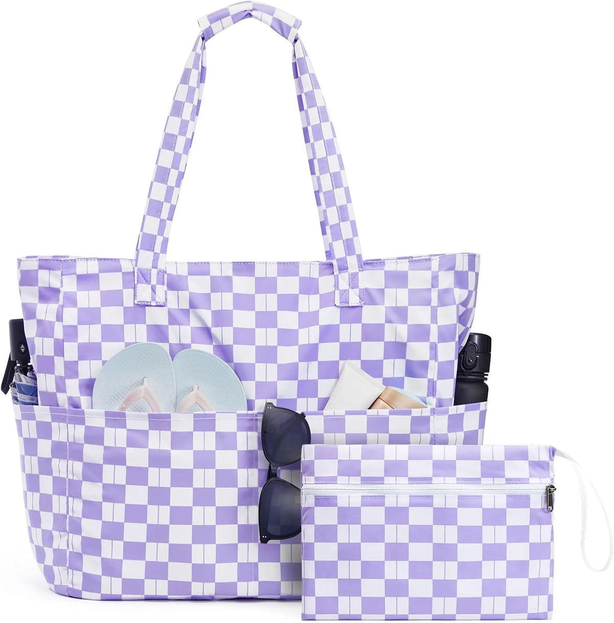 Beach Bag Waterproof & Sandproof Foldable Separate Wet Compartment