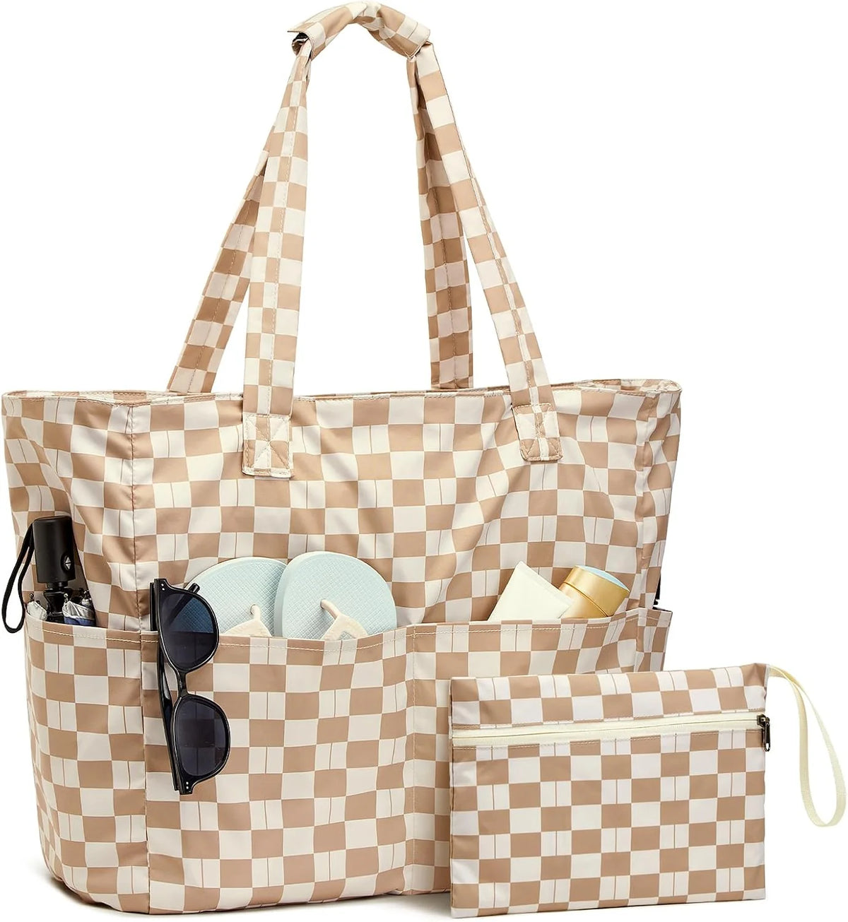 Beach Bag Waterproof & Sandproof Foldable Separate Wet Compartment