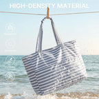 Beach Bag Waterproof & Sandproof Foldable Separate Wet Compartment